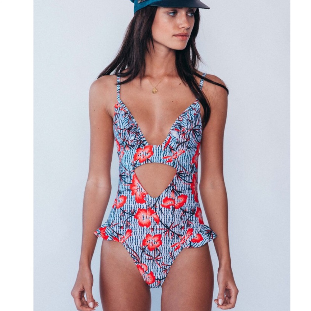 Kai Lani Hibiscus ruffle one piece